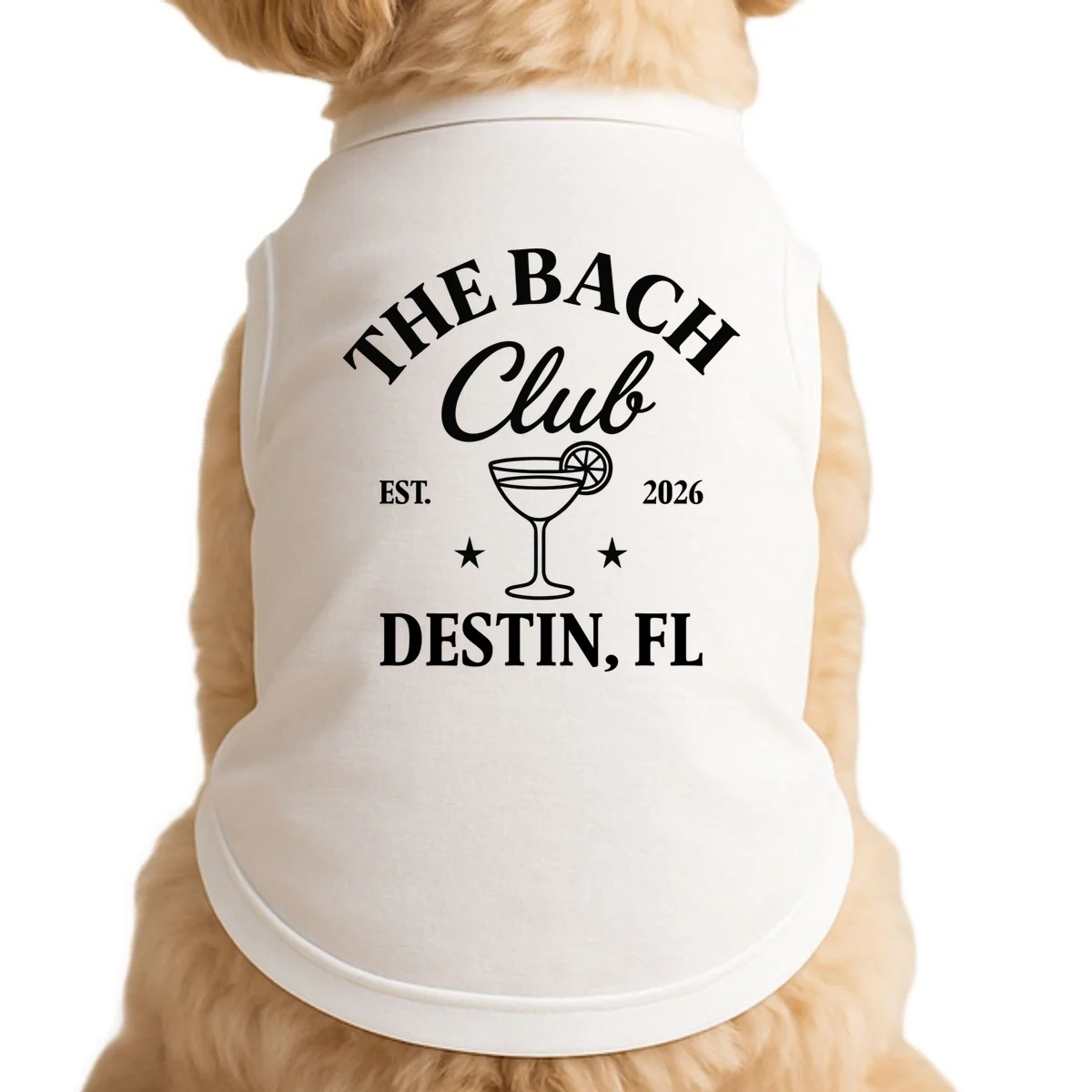 The Bach Club Custom Personalized Bachelorette Doggie Tank - Front