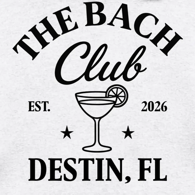 The Bach Club Custom Personalized Bachelorette Men's Hoodie - Front - Close-up
