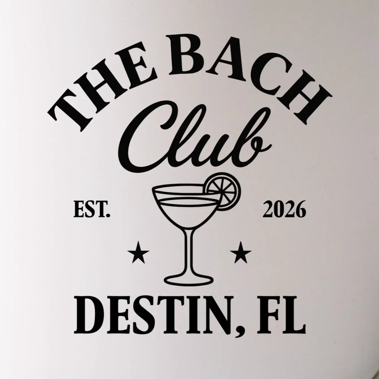 The Bach Club Custom Personalized Bachelorette Mug - Front - Close-up