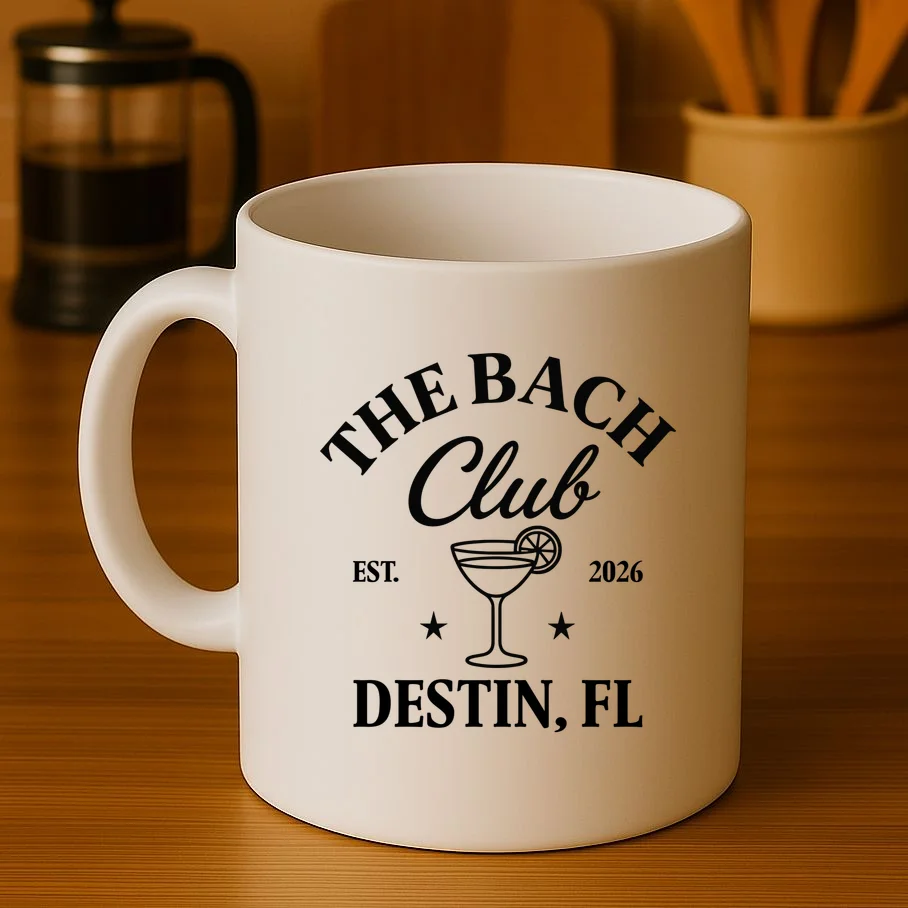 The Bach Club Custom Personalized Bachelorette Coffee Mug - Front 3