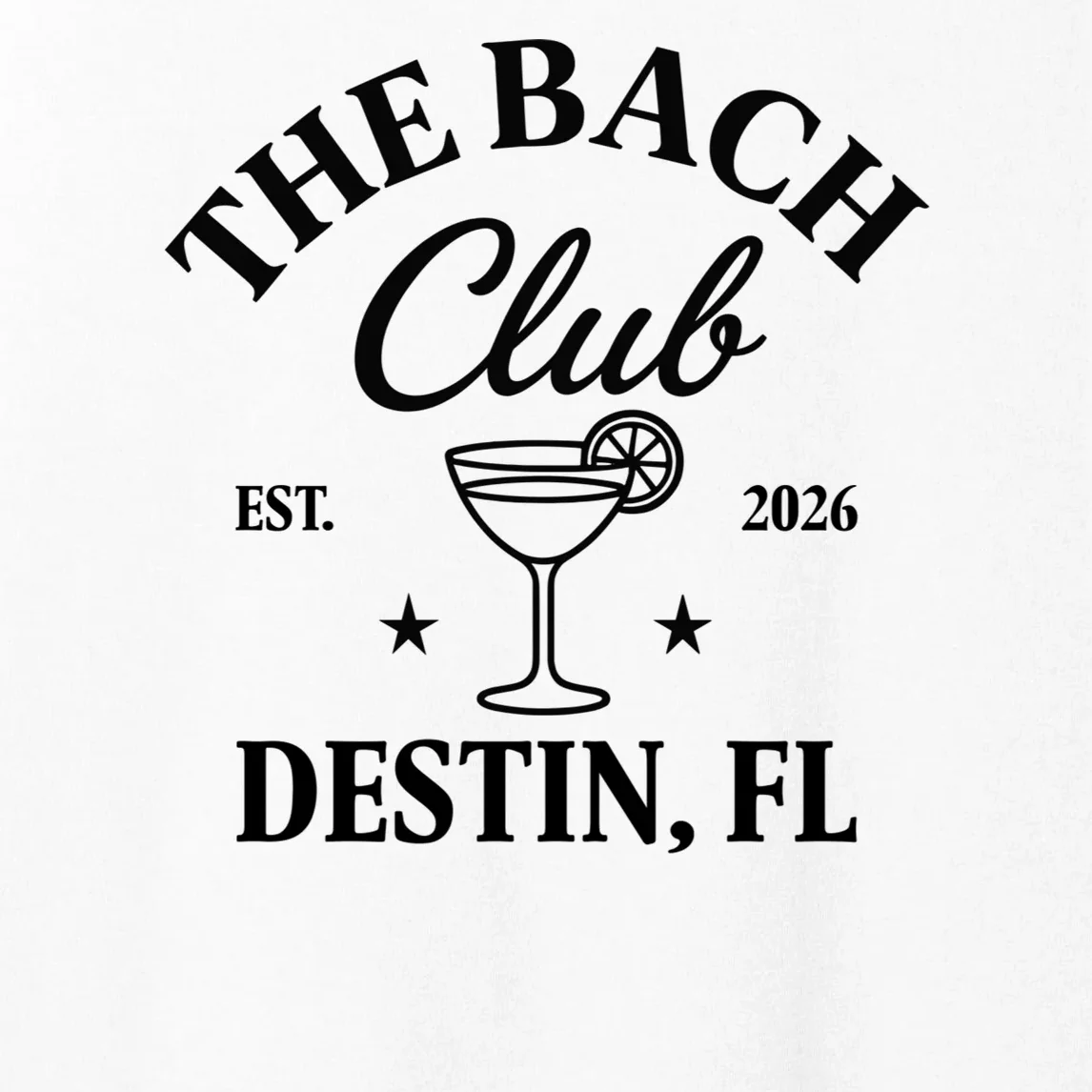 The Bach Club Custom Personalized Bachelorette Women's Tank Top - Front - Close-up
