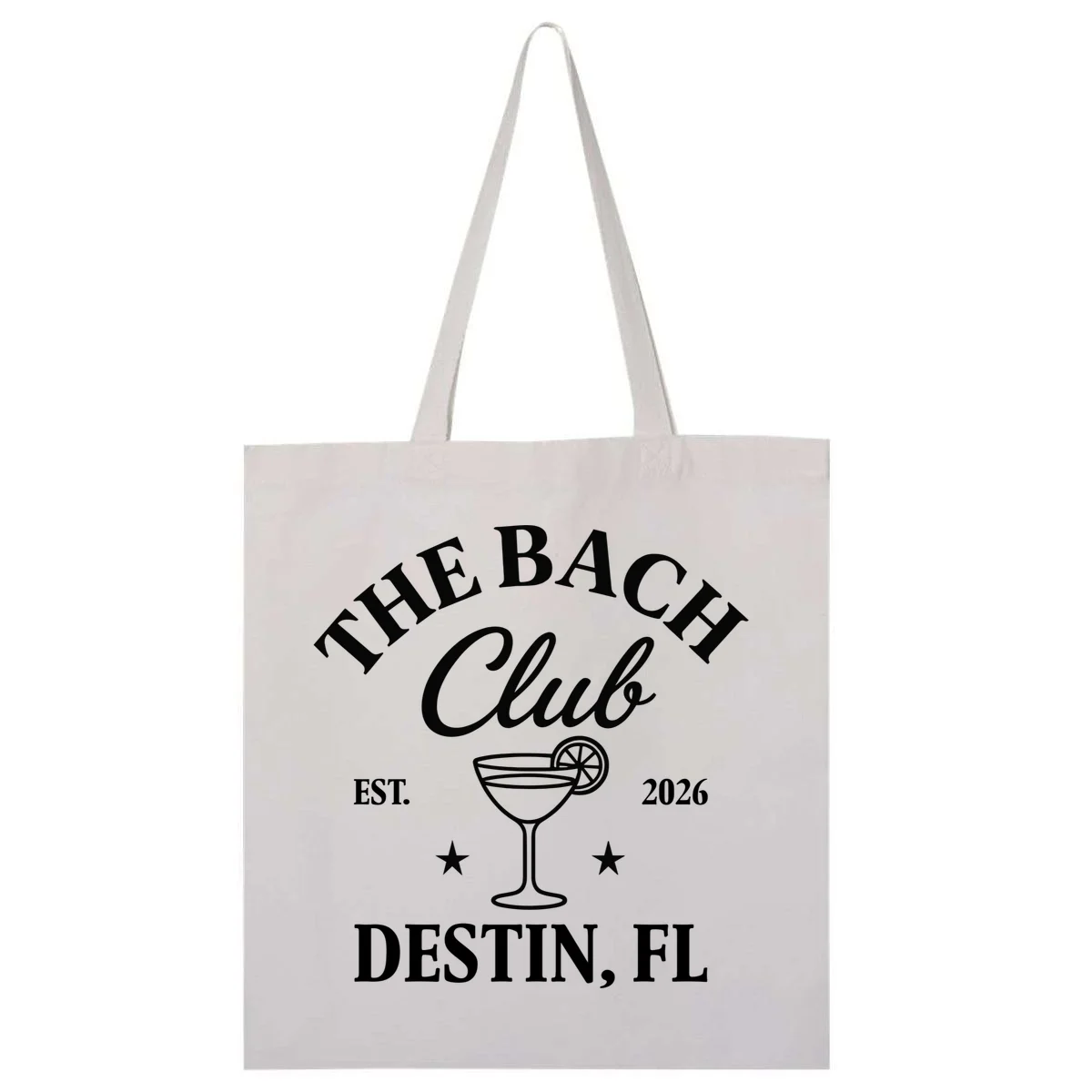 The Bach Club Custom Personalized Bachelorette Tote Bag - Front