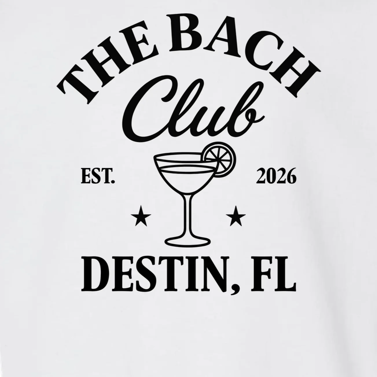The Bach Club Custom Personalized Bachelorette Toddler Sweatshirt - Front - Close-up