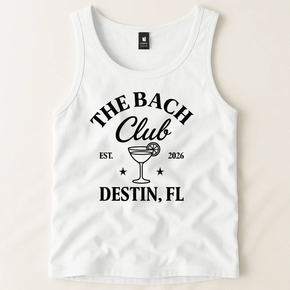 The Bach Club Custom Personalized Bachelorette Tank Top - Front 1