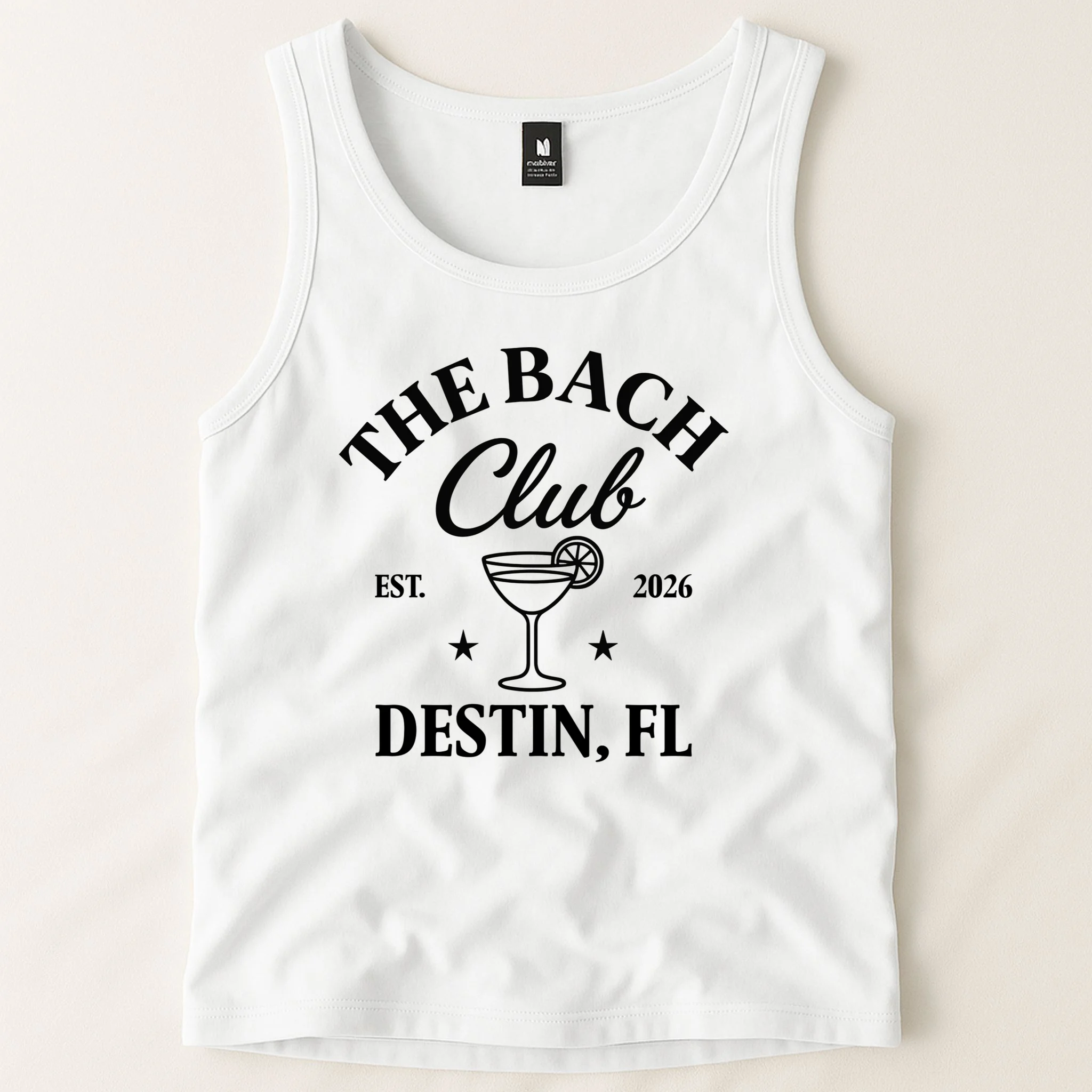 The Bach Club Custom Personalized Bachelorette Men's Tank Top - Front 1