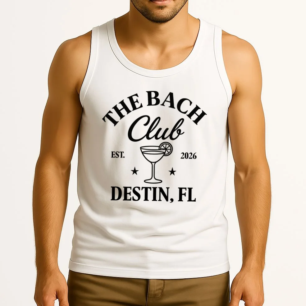 The Bach Club Custom Personalized Bachelorette Tank Top - Front 2