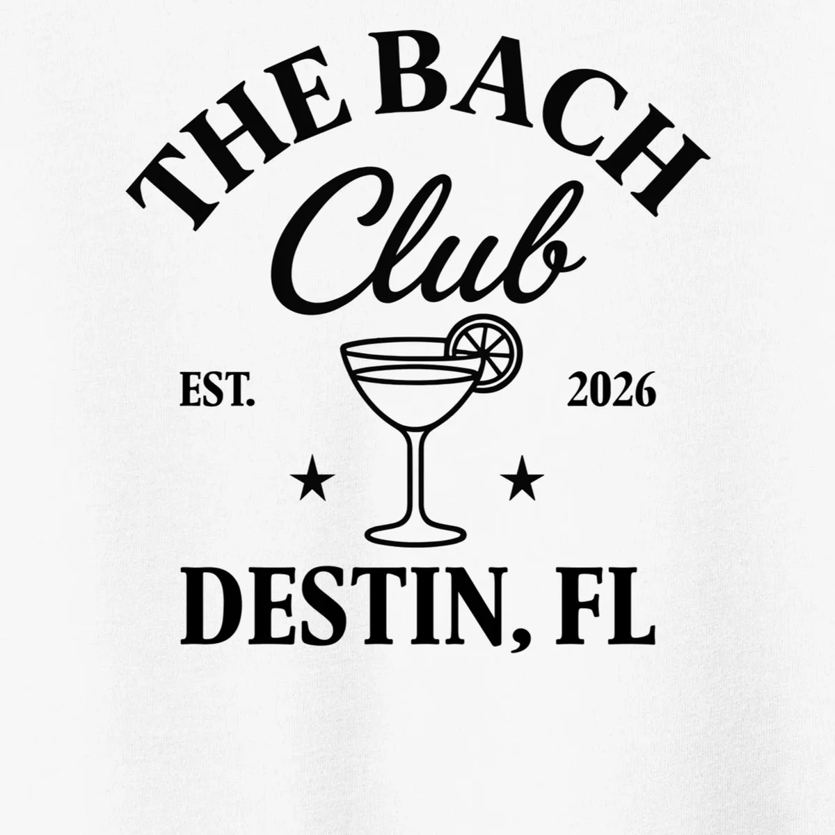 The Bach Club Custom Personalized Bachelorette Toddler T-Shirt - Front - Close-up