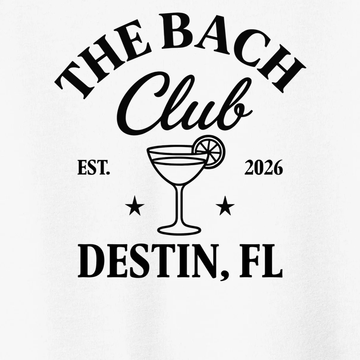 The Bach Club Custom Personalized Bachelorette Toddler T-Shirt - Front - Close-up