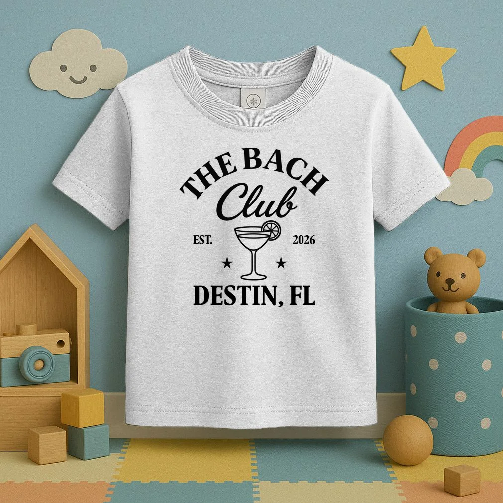 The Bach Club Custom Personalized Bachelorette Toddler T-Shirt - Front 2