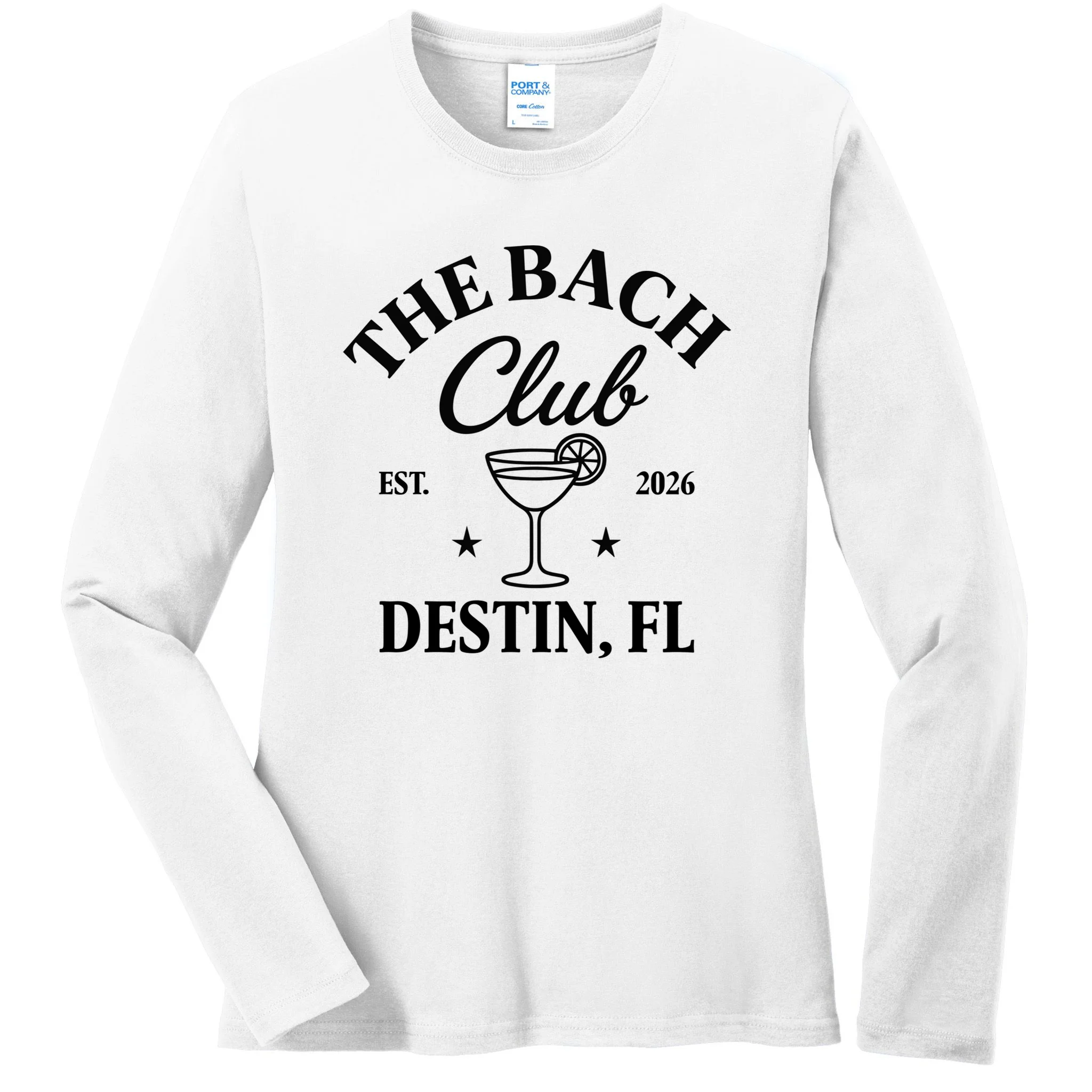 The Bach Club Custom Personalized Bachelorette Women's Long Sleeve Shirt - Front