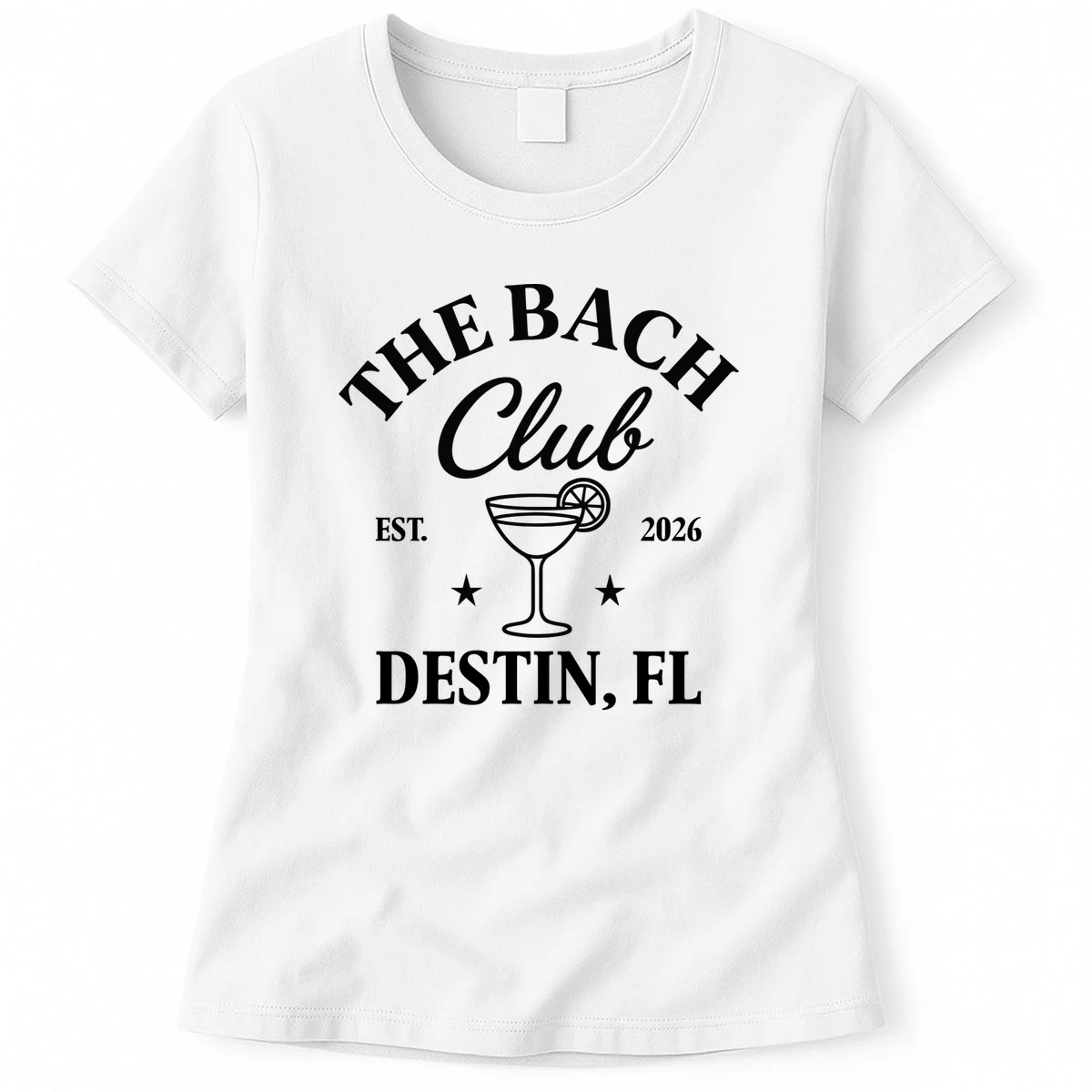 The Bach Club Custom Personalized Bachelorette Women's T-Shirt - Front