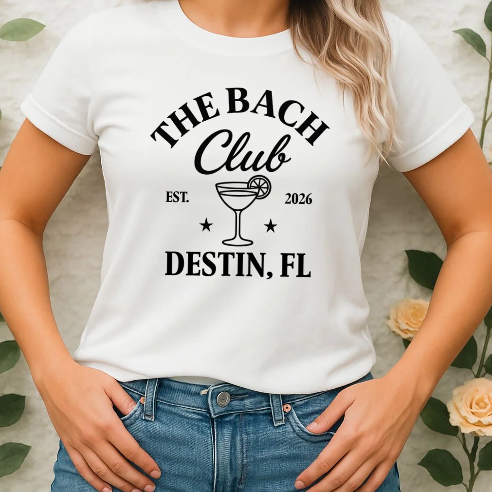 The Bach Club Custom Personalized Bachelorette Women's T-Shirt - Front 1