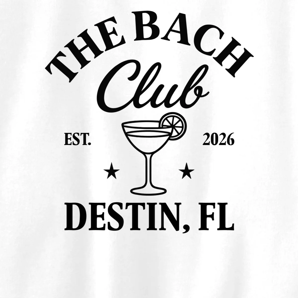 The Bach Club Custom Personalized Bachelorette Kids Sweatshirt - Front - Close-up