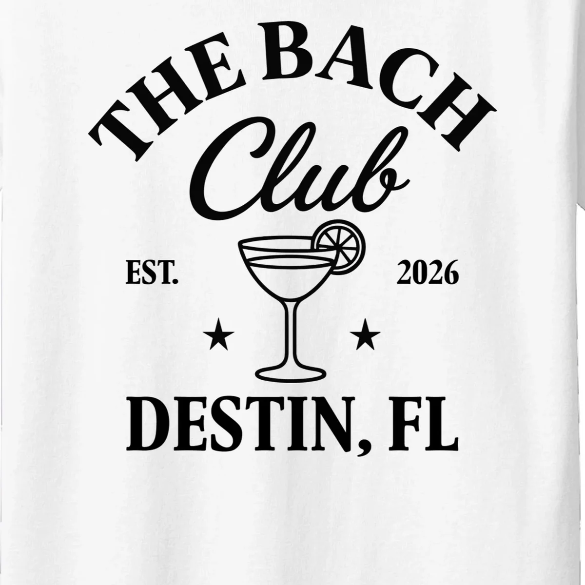 The Bach Club Custom Personalized Bachelorette Kids T-Shirt - Front - Close-up