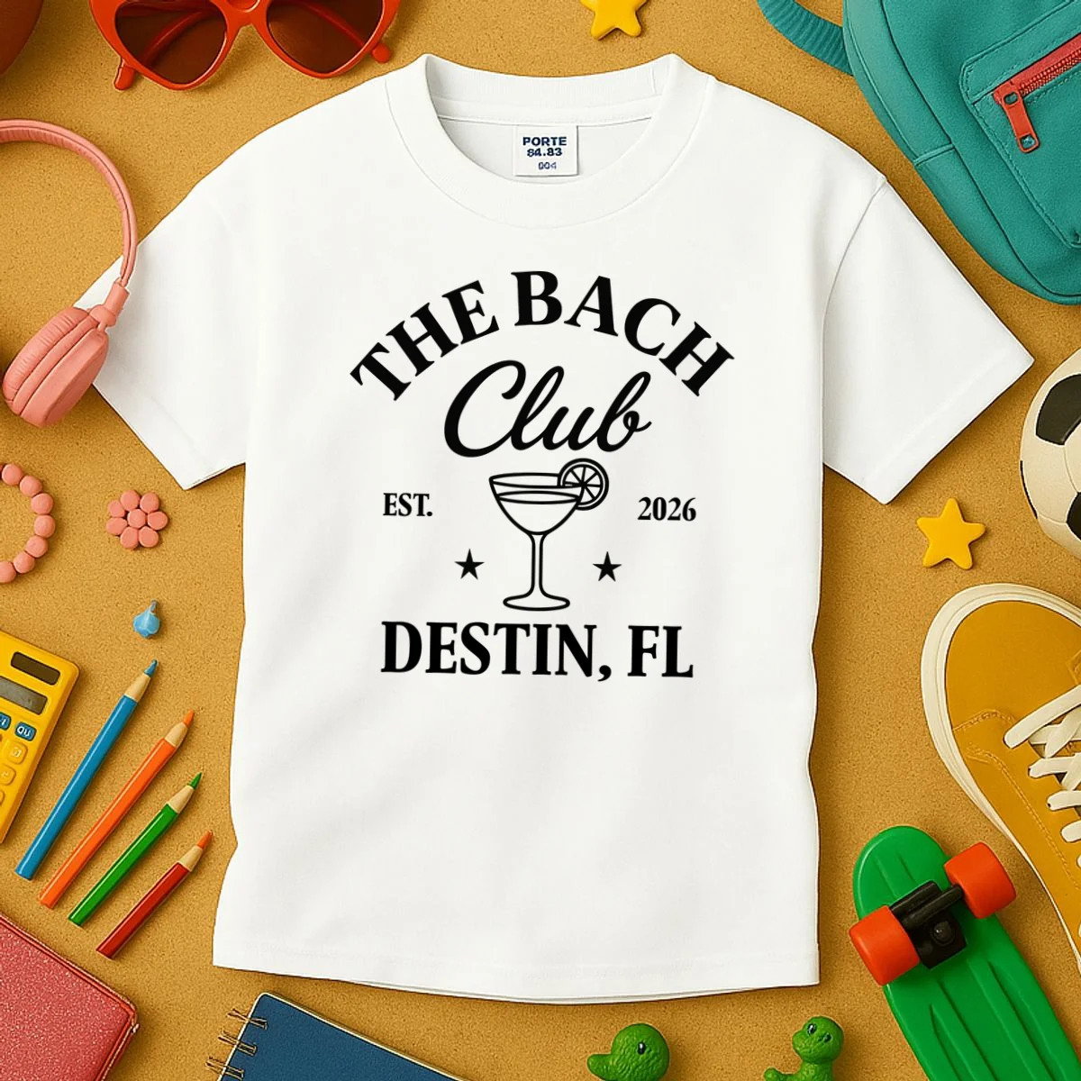 The Bach Club Custom Personalized Bachelorette Kids T-Shirt - Front 2
