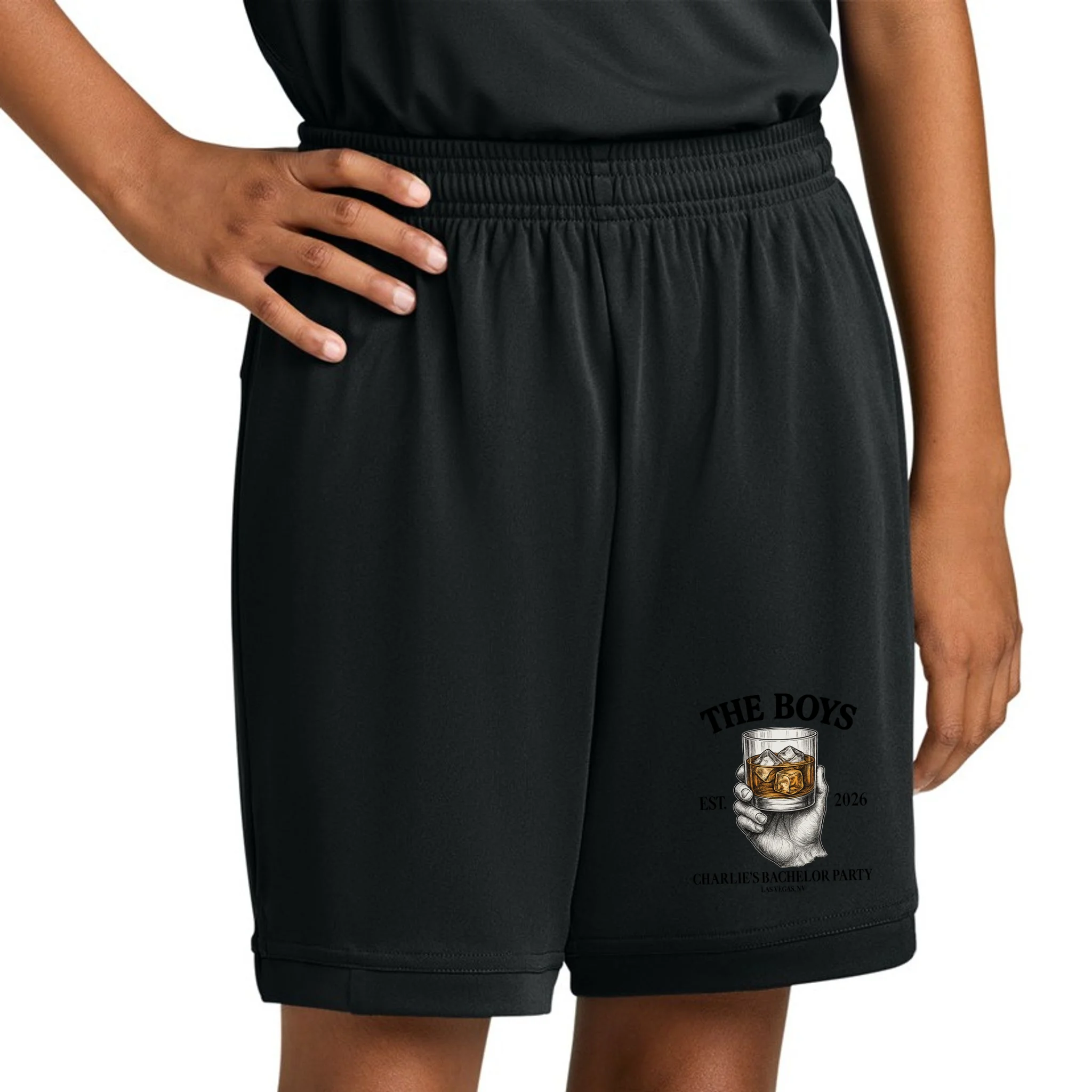 The Boys Custom Bachelor Party Kids Shorts - Front 1
