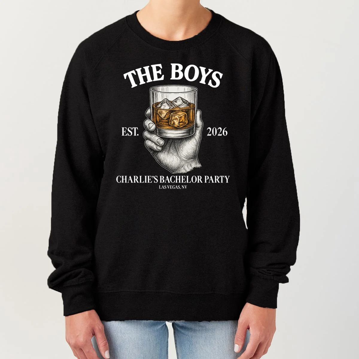 The Boys Custom Bachelor Party Women's Sweatshirt - Front