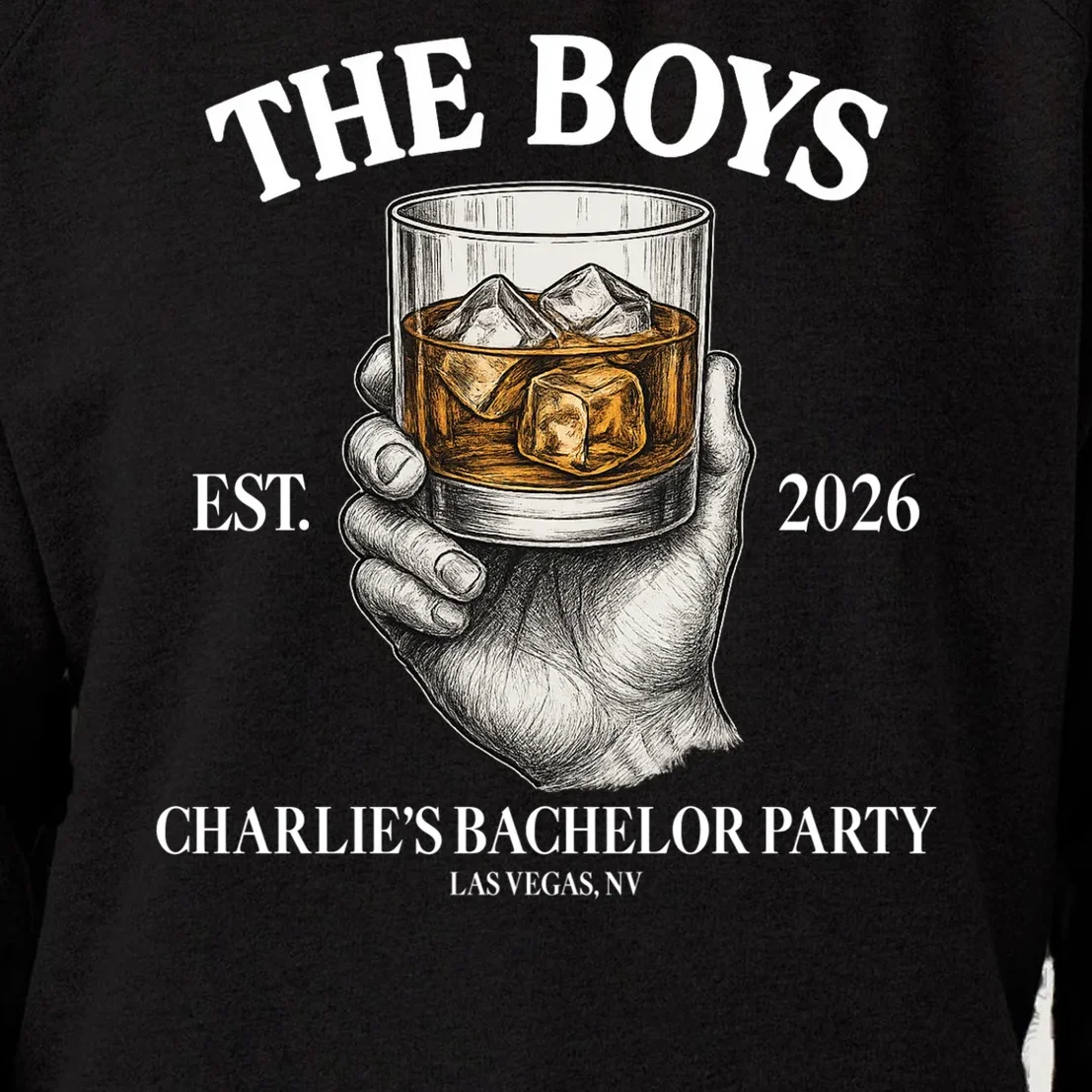 The Boys Custom Bachelor Party Women's Sweatshirt - Front - Close-up