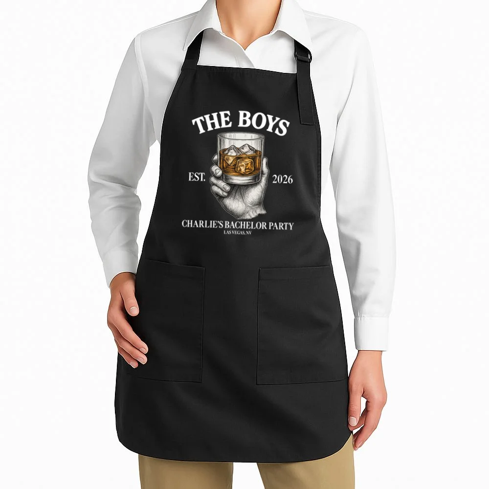 The Boys Custom Bachelor Party Apron - Front 1