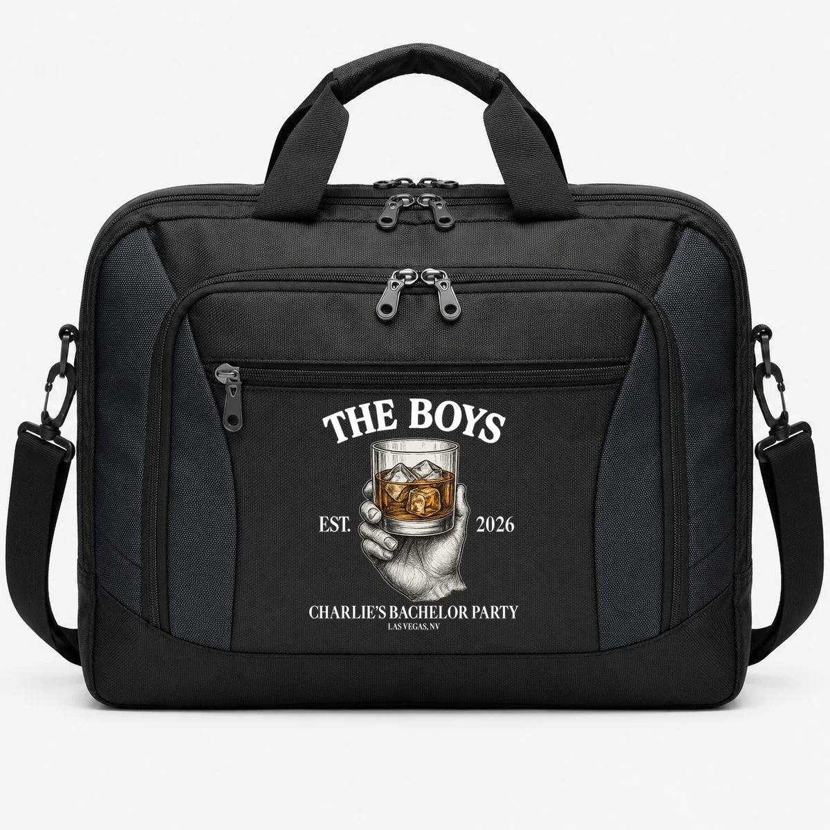 The Boys Custom Bachelor Party Briefcase - Front