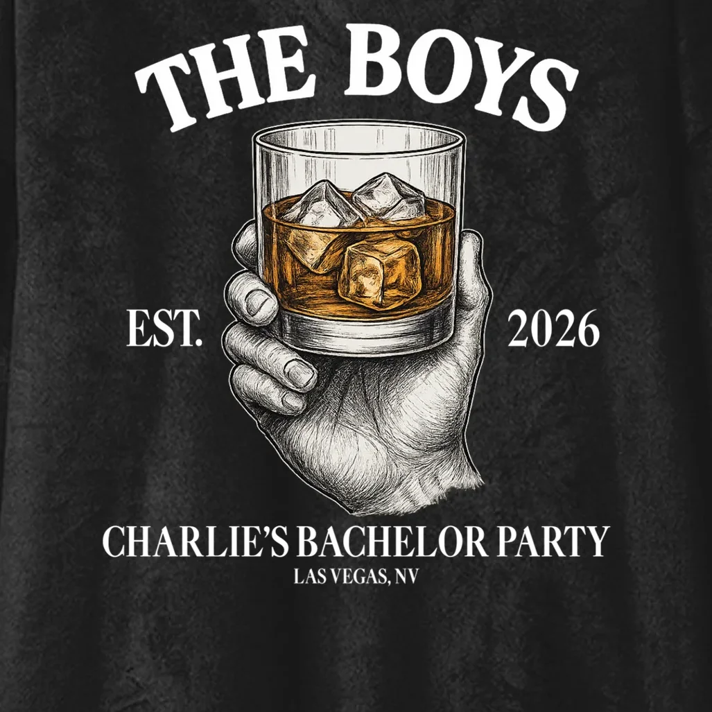 The Boys Custom Bachelor Party Hooded Blanket - Front - Close-up