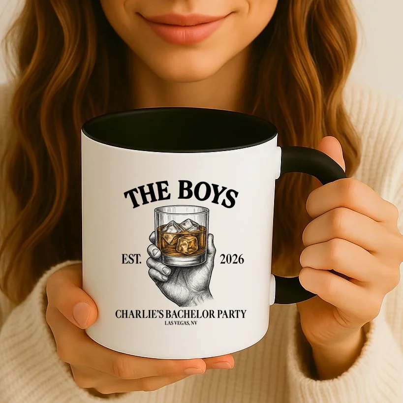 The Boys Custom Bachelor Party Coffee Mug - Front 2