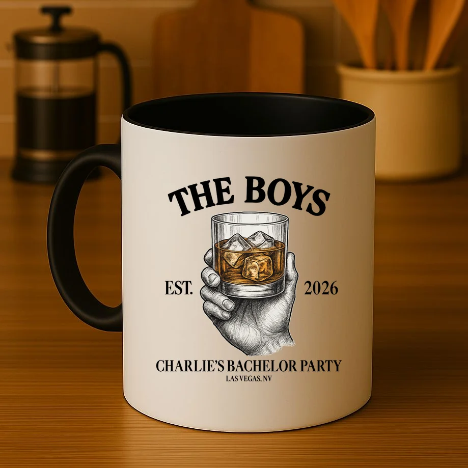 The Boys Custom Bachelor Party Coffee Mug - Front 3