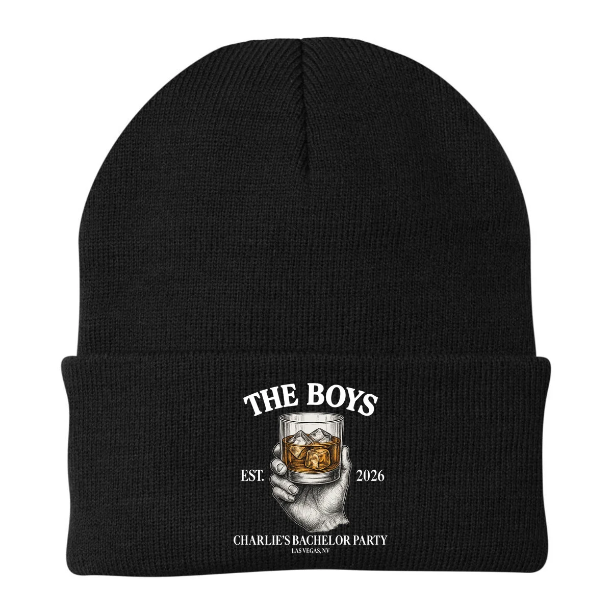 The Boys Custom Bachelor Party Beanie - Front