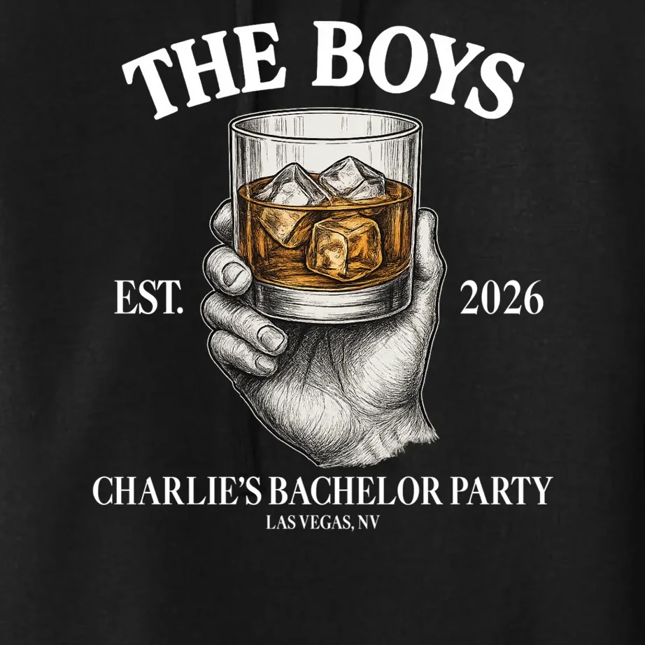 The Boys Custom Bachelor Party Women's Pullover Hoodie - Front - Close-up
