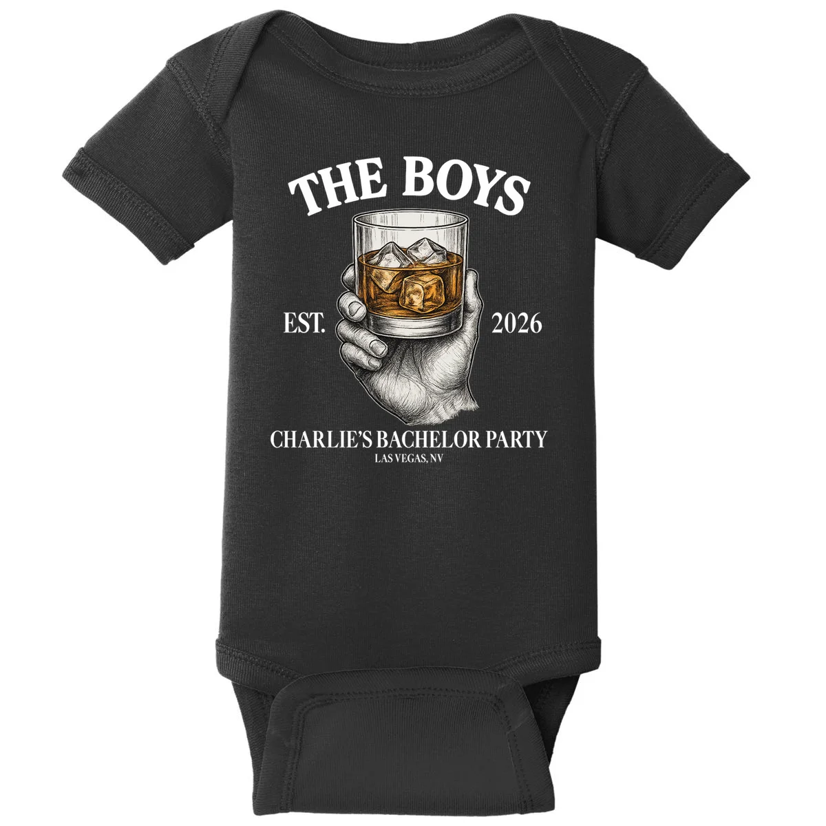 The Boys Custom Bachelor Party Baby Bodysuit - Front