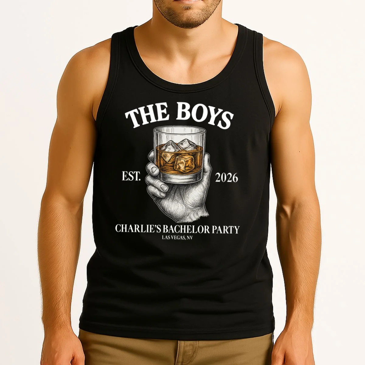 The Boys Custom Bachelor Party Tank Top - Front 2