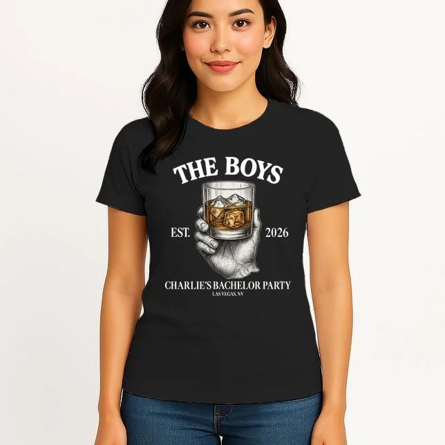 The Boys Custom Bachelor Party Women's T-Shirt - Front 3