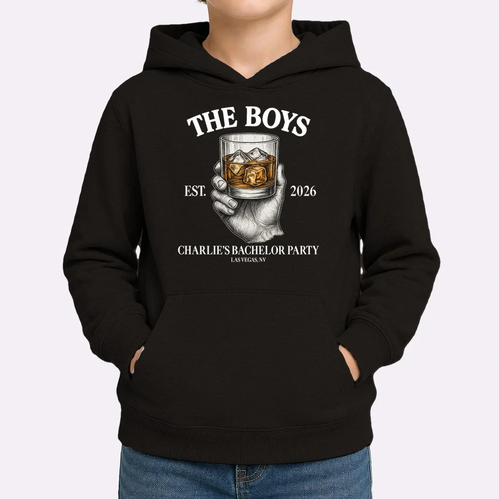 The Boys Custom Bachelor Party Kids Hoodie - Front 1