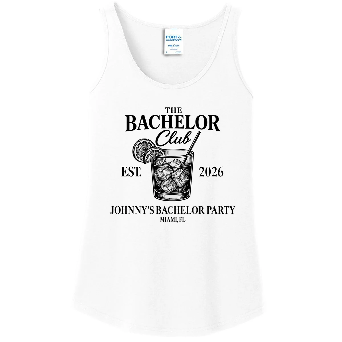 The Bachelor Club Custom Bachelor Party Women's Tank Top - Front