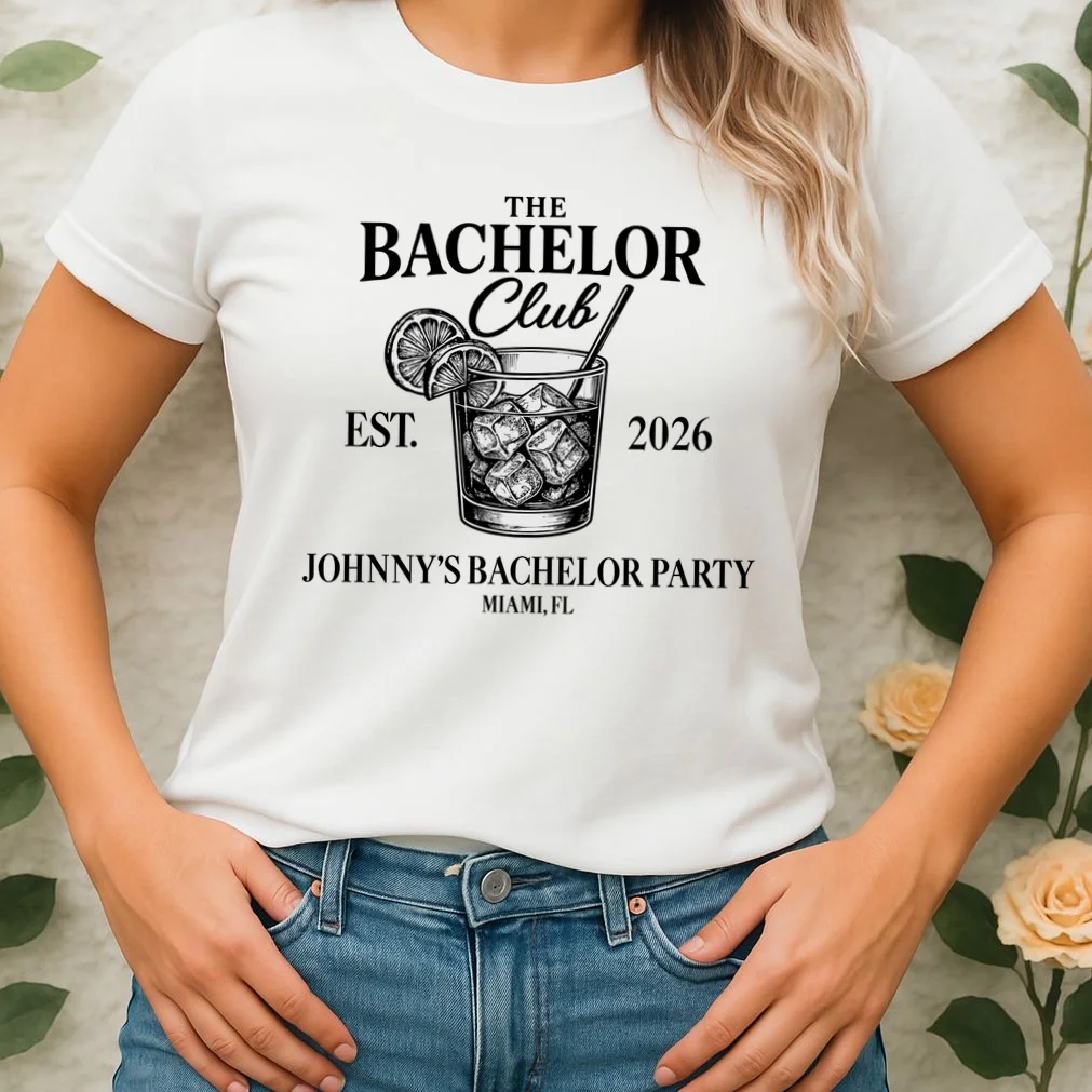 The Bachelor Club Custom Bachelor Party Women's T-Shirt - Front 1