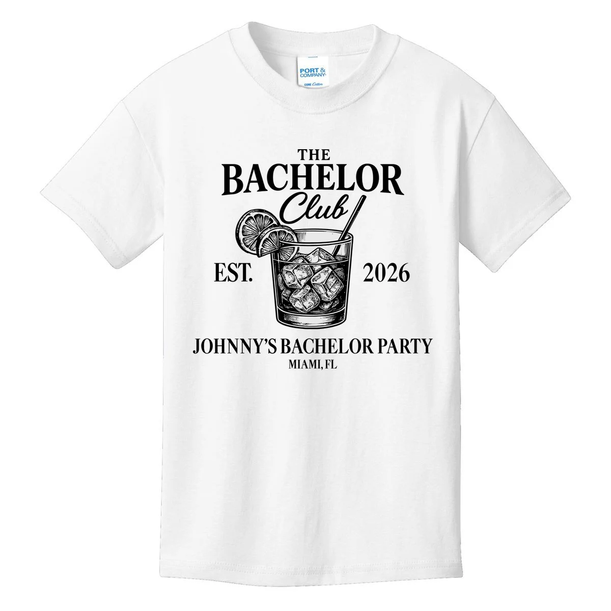 The Bachelor Club Custom Bachelor Party Kids T-Shirt - Front