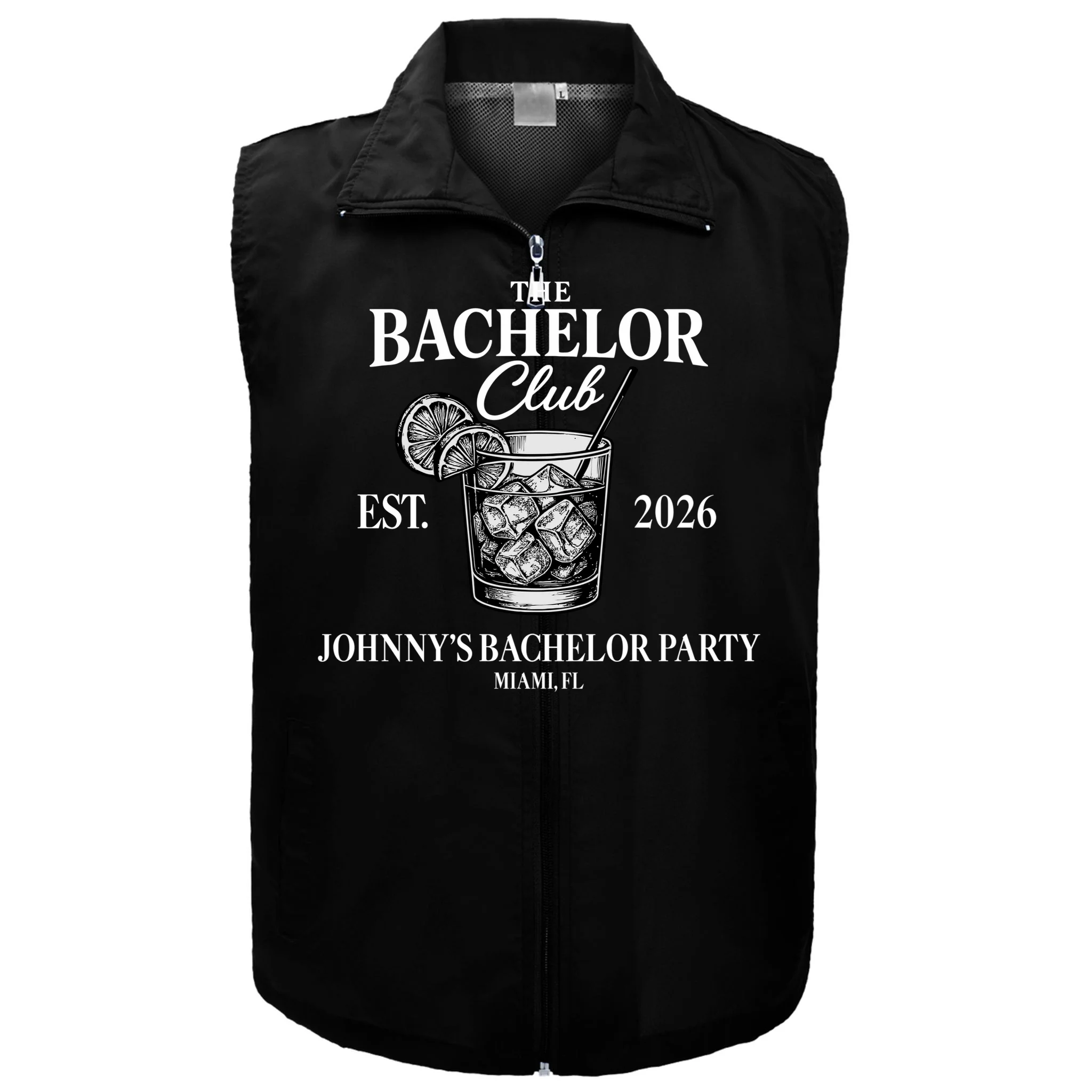 The Bachelor Club Custom Bachelor Party Men's Vest - Front
