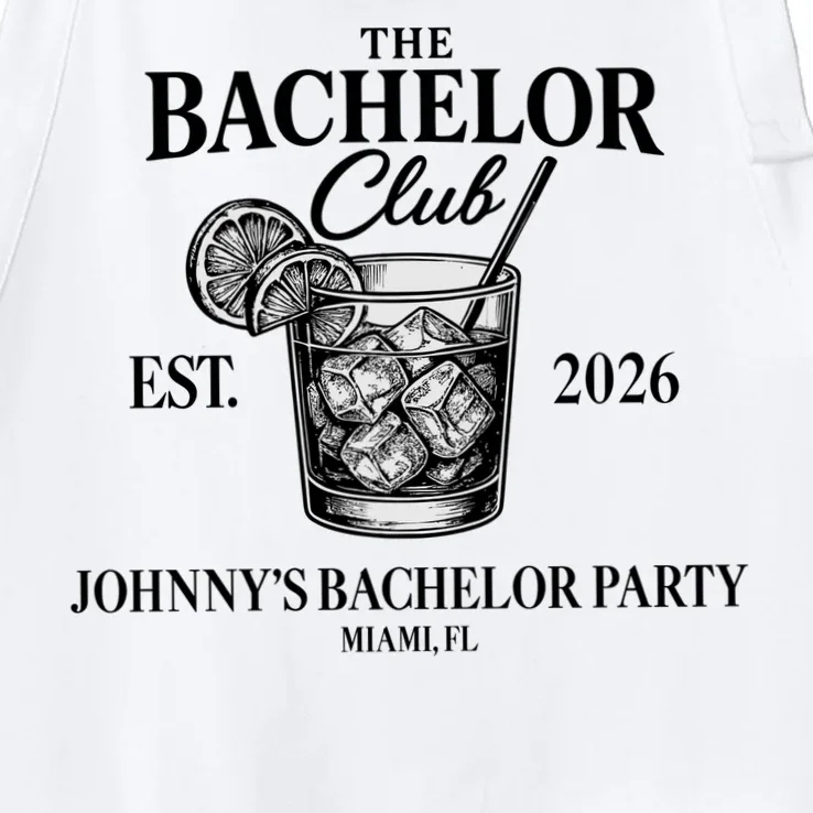 The Bachelor Club Custom Bachelor Party Apron - Front - Close-up