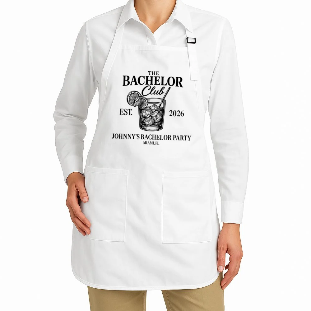 The Bachelor Club Custom Bachelor Party Apron - Front 1