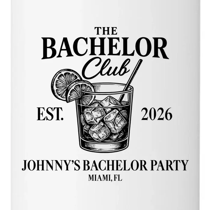 The Bachelor Club Custom Bachelor Party 24oz Water Bottle - Front - Close-up