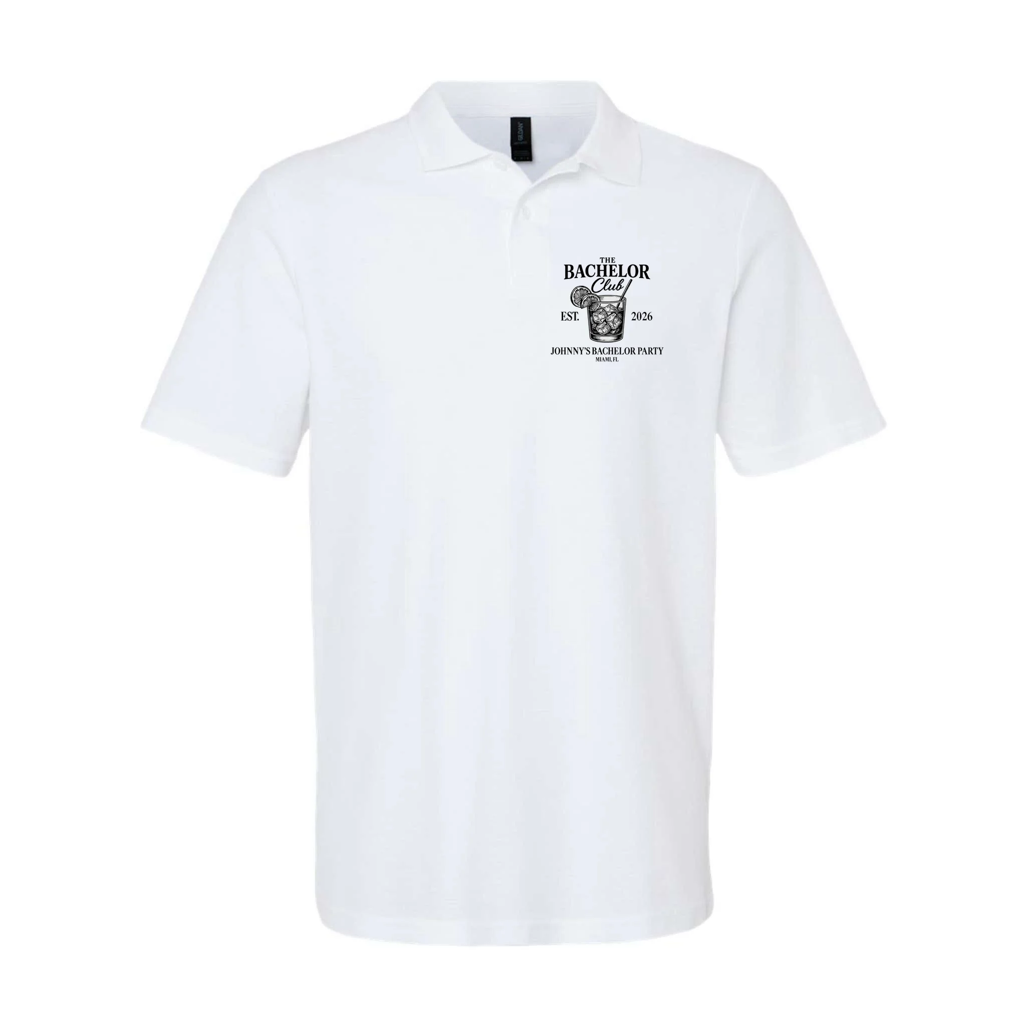 The Bachelor Club Custom Bachelor Party Men's Polo - Front
