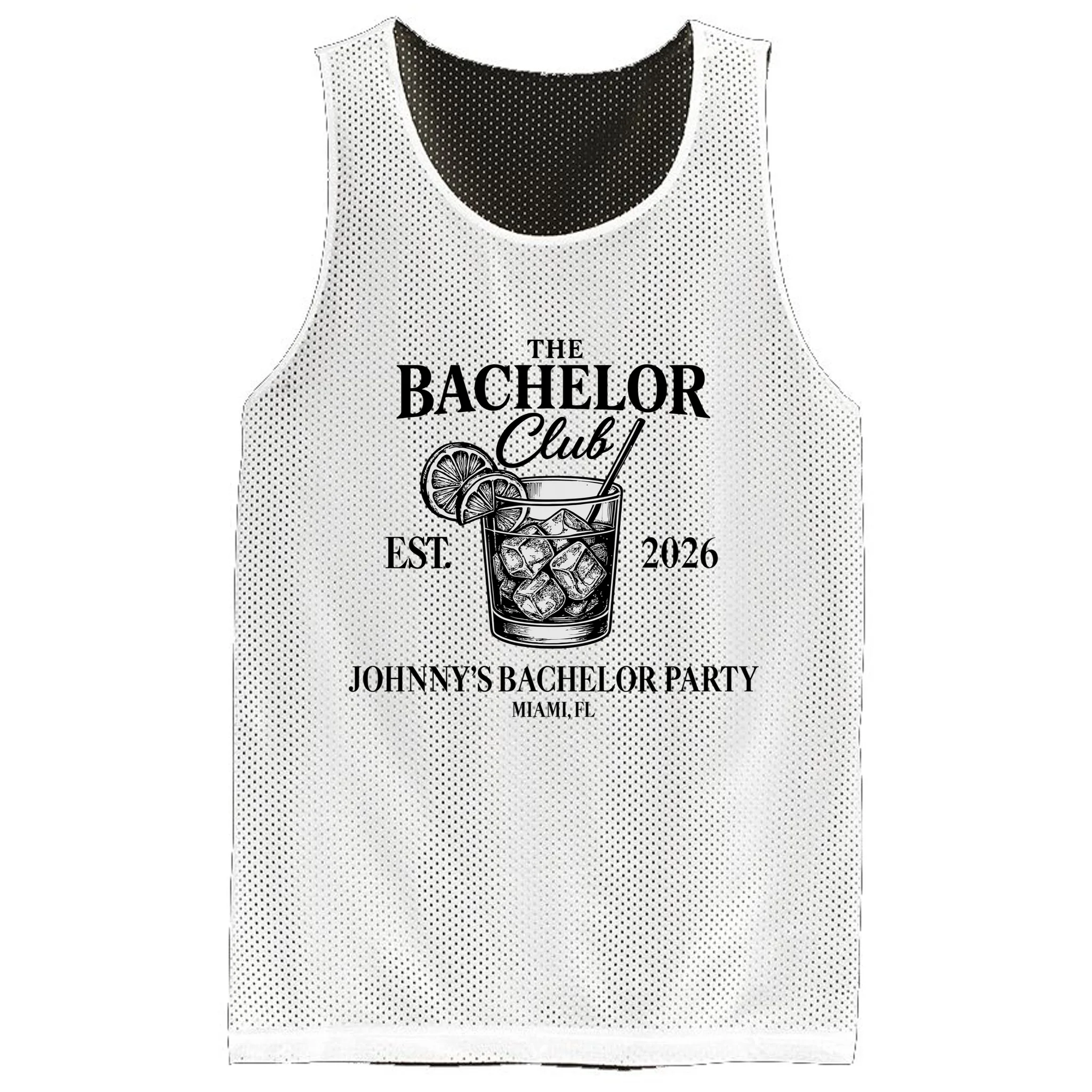 The Bachelor Club Custom Bachelor Party Men's Basketball Jersey - Front