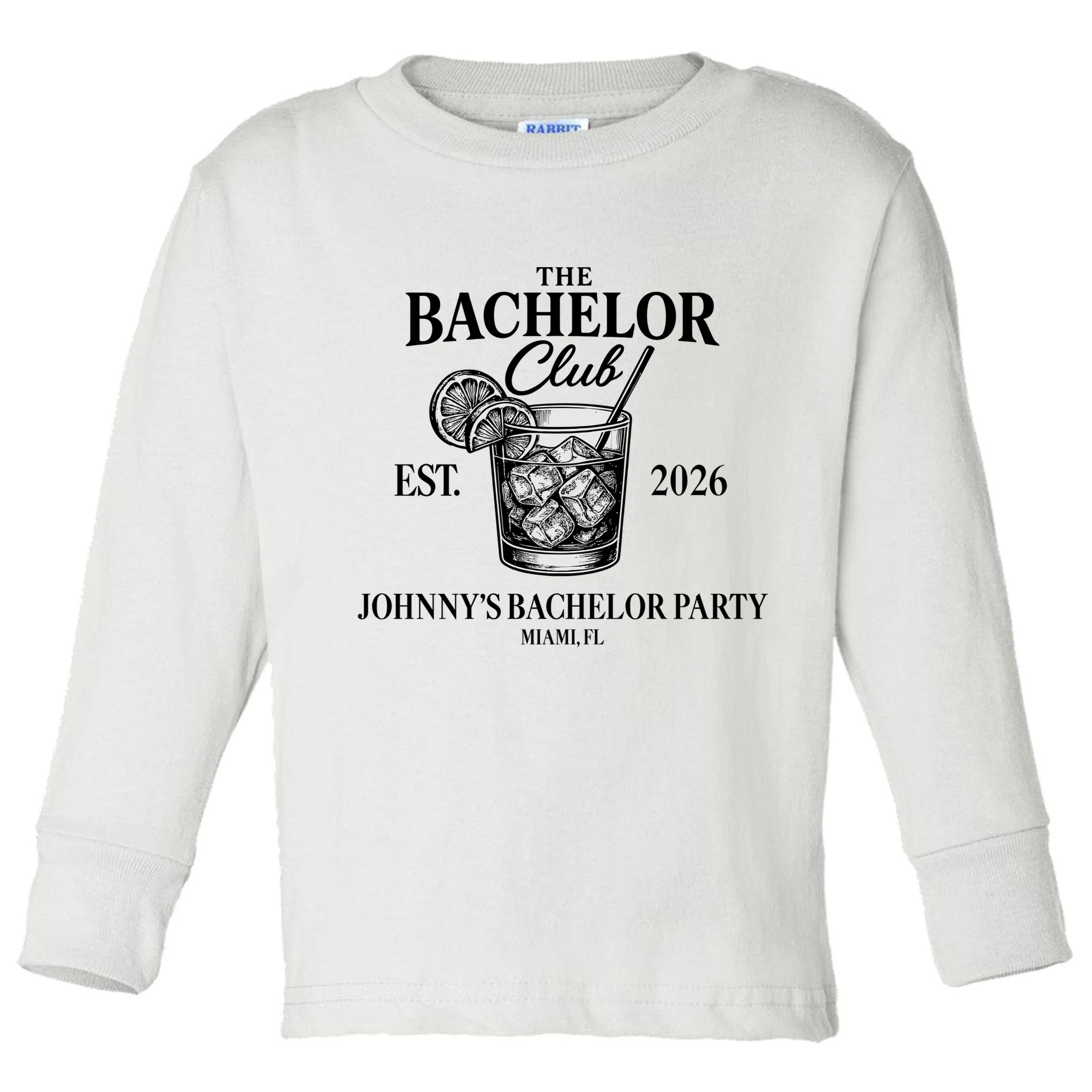 The Bachelor Club Custom Bachelor Party Toddler Long Sleeve Shirt - Front