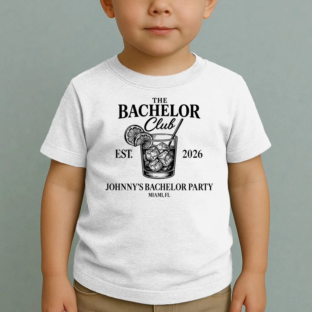 The Bachelor Club Custom Bachelor Party Toddler T-Shirt - Front 1