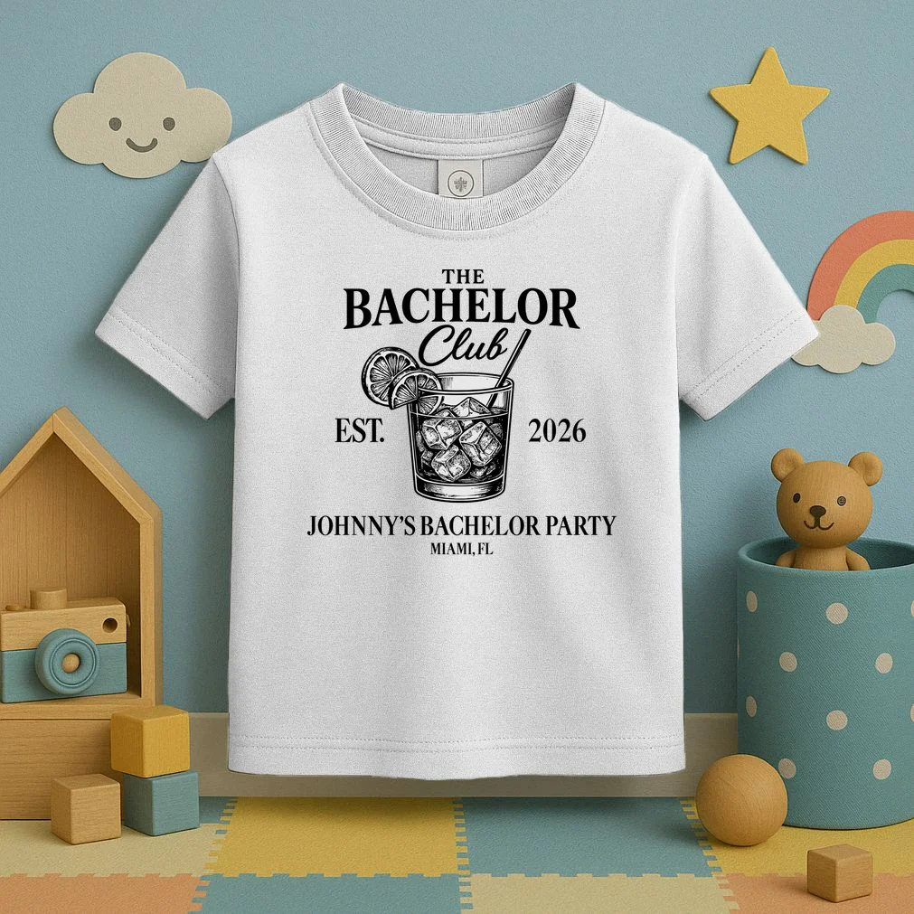 The Bachelor Club Custom Bachelor Party Toddler T-Shirt - Front 2