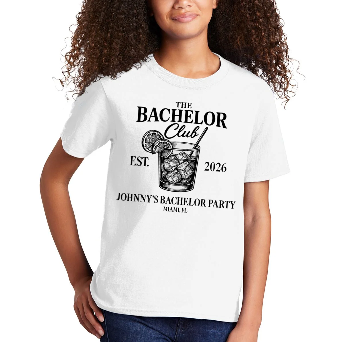 The Bachelor Club Custom Bachelor Party Kids T-Shirt - Front 1