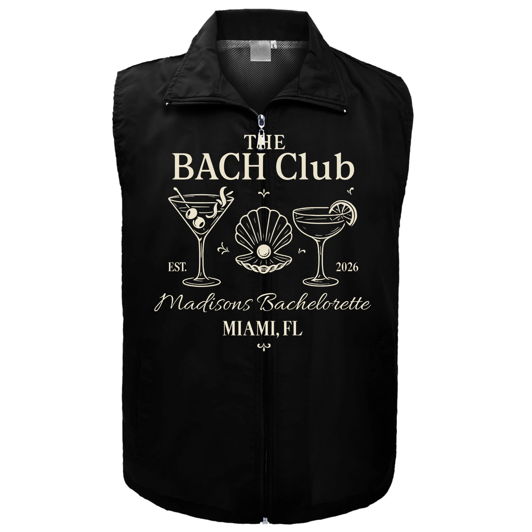 THE BACH Club Custom Bachelorette Men's Vest - Front
