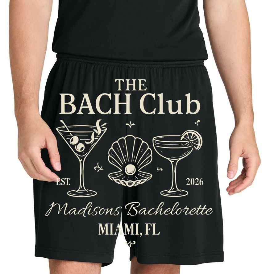 THE BACH Club Custom Bachelorette Men's Shorts - Front 1