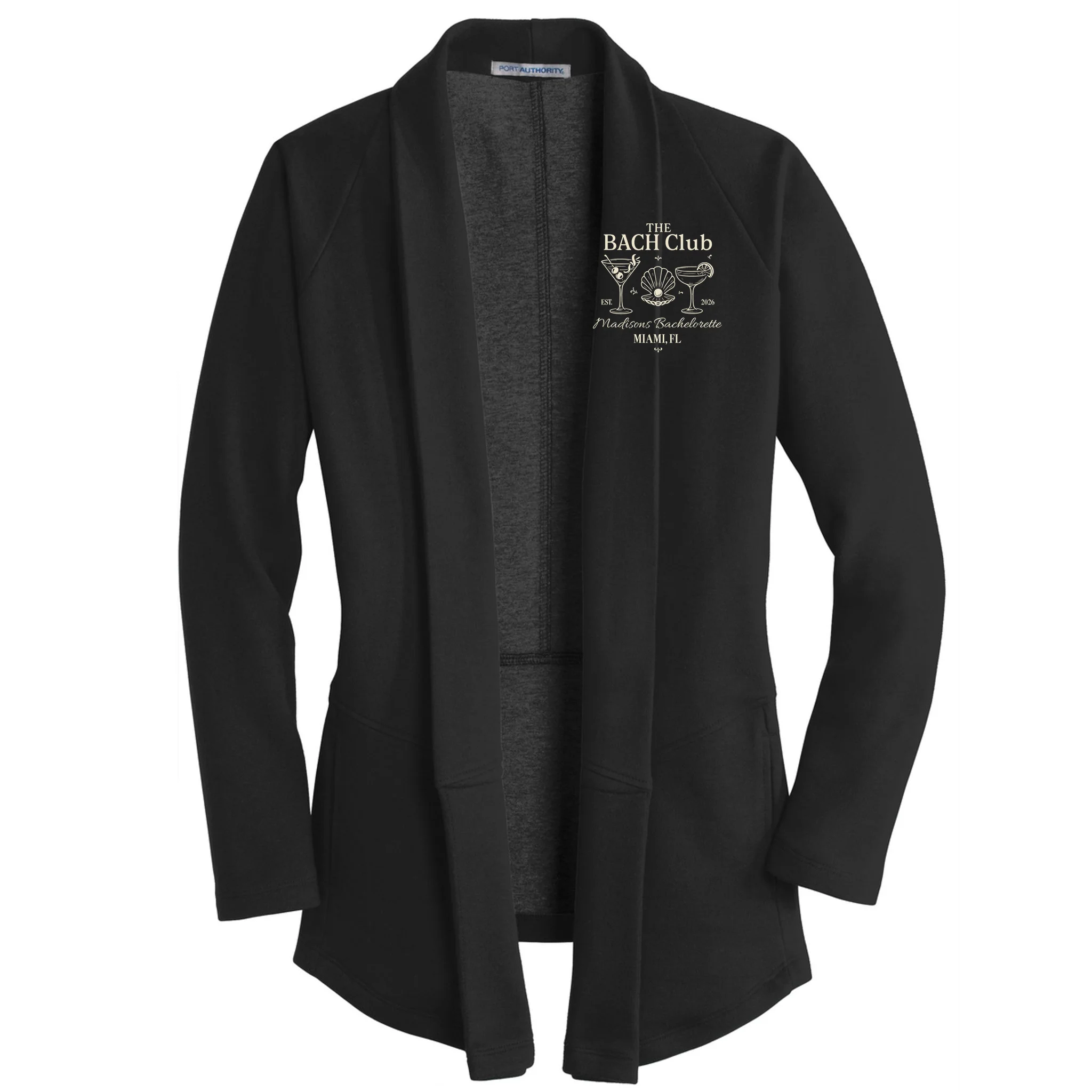 THE BACH Club Custom Bachelorette Women's Cardigan - Front