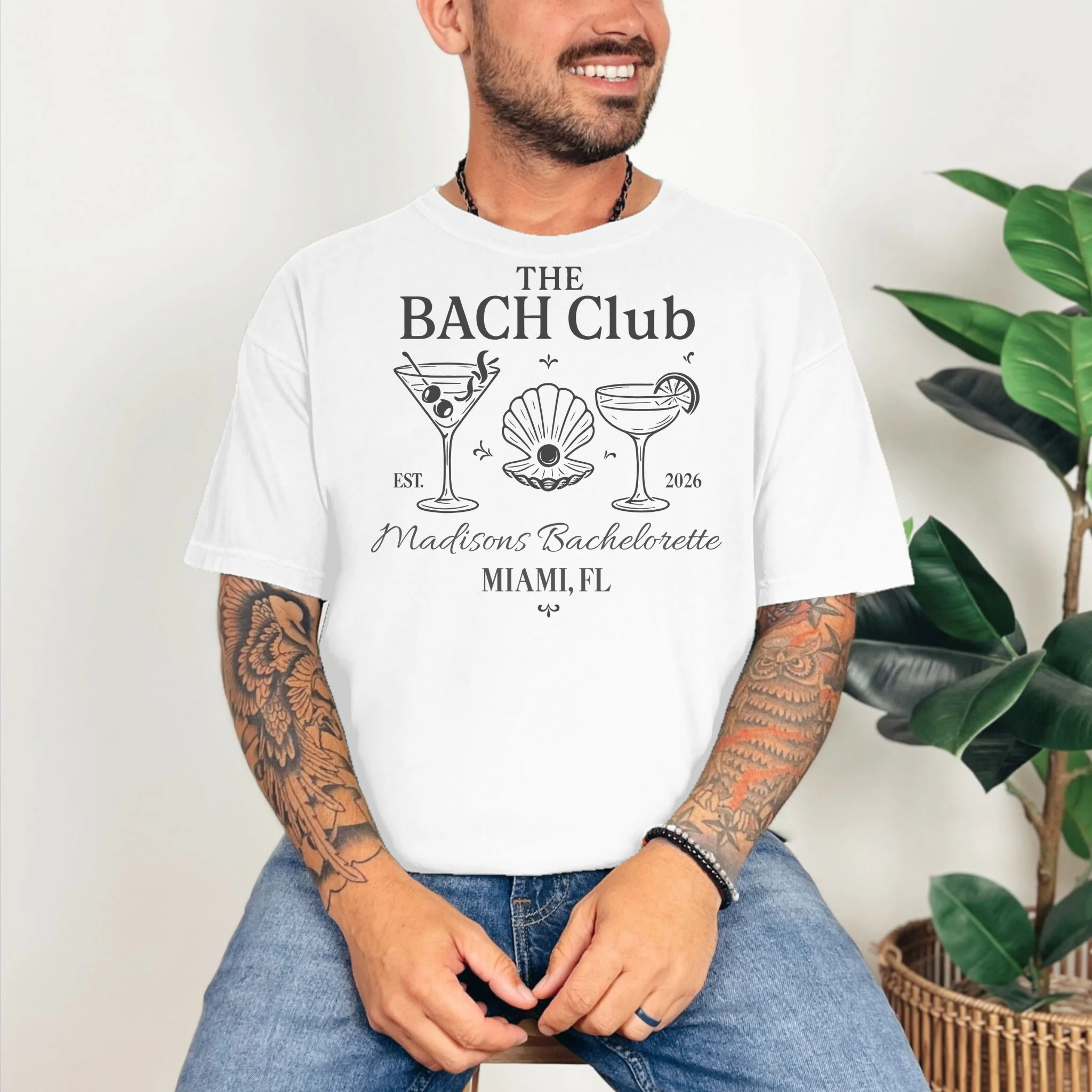 THE BACH Club Custom Bachelorette T-Shirt - Front 2